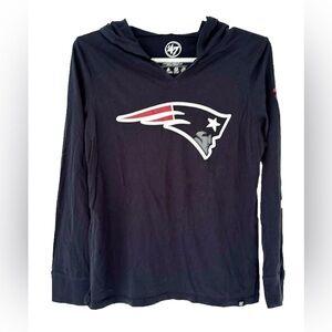 47 BRAND New England Patriots hoodie size M blue cotton NFL football